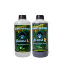 Bottle of Monkey Nutrients Bloom A+B bloom nutrient in a 1 litre size