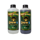 Pair of Monkey Nutrients Grow A+B bottles in a 1 litre size